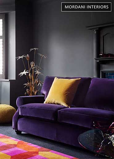 Brinjal Purple Velvet Upholstery Fabric